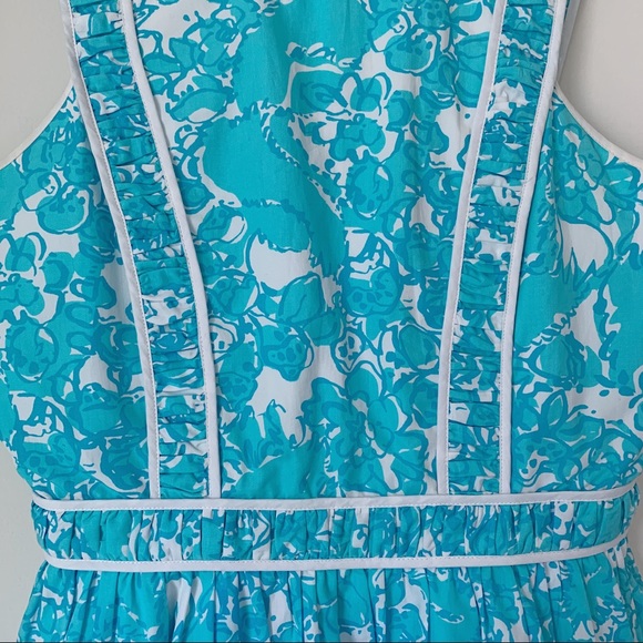 Lilly Pulitzer Shorely Blue Becky Dress Size 2 - Picture 3 of 5